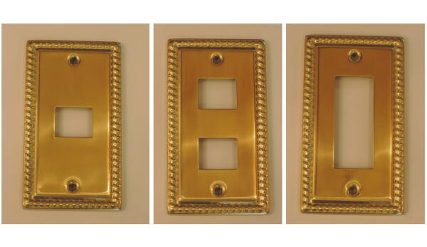 コンコルディア照明のスイッチプレート3種類の写真