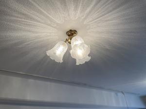 天井に光の模様が広がる寝室用照明-pb615-3+361esat