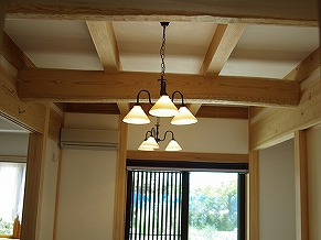 「和」「ログハウス」にも使える照明の施工例